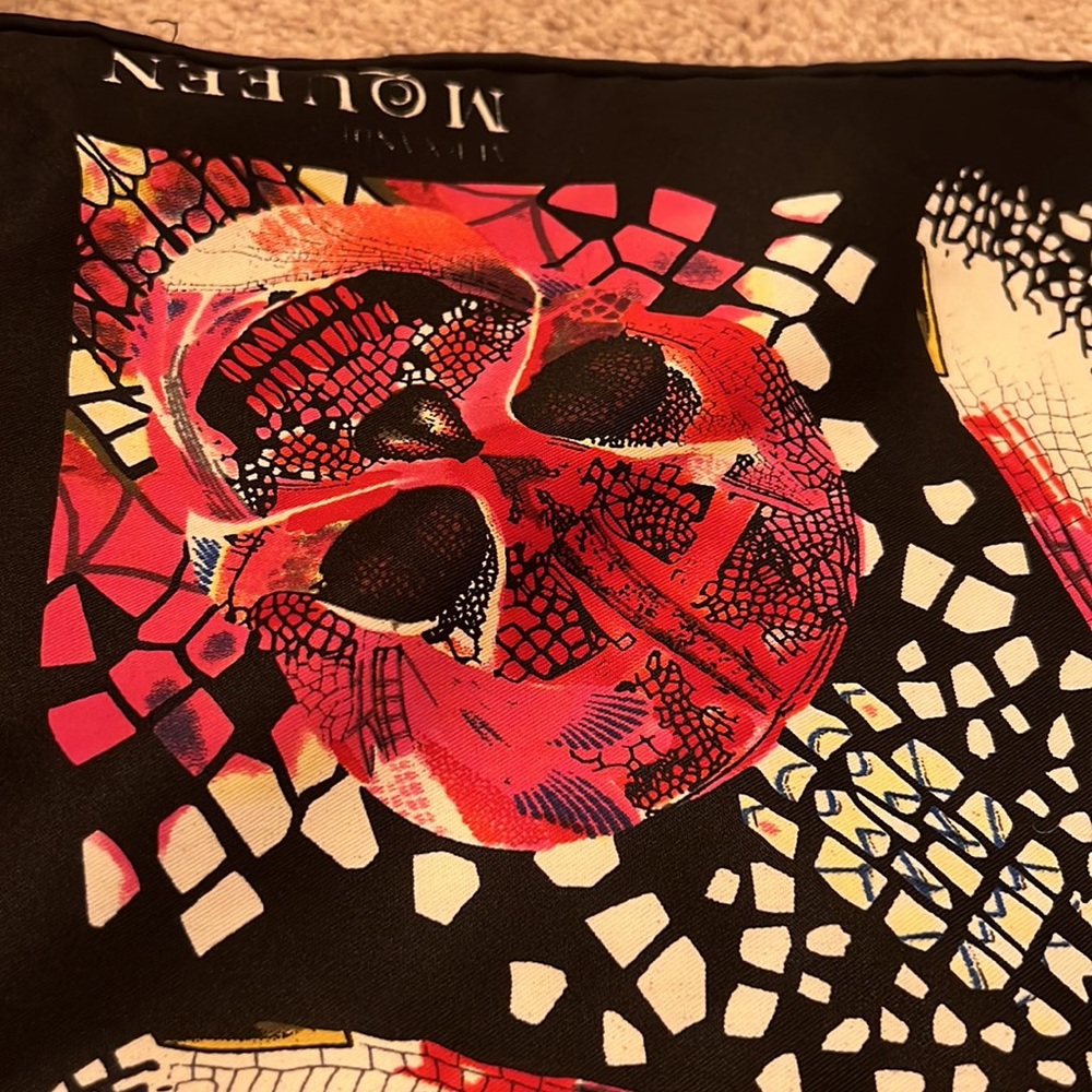 Alexander McQueen 100% Silk Scarf